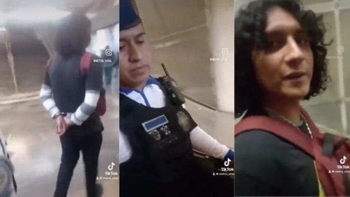 Video: Joven es esposado en el metro de CDMX por transportar una guitarra sin funda