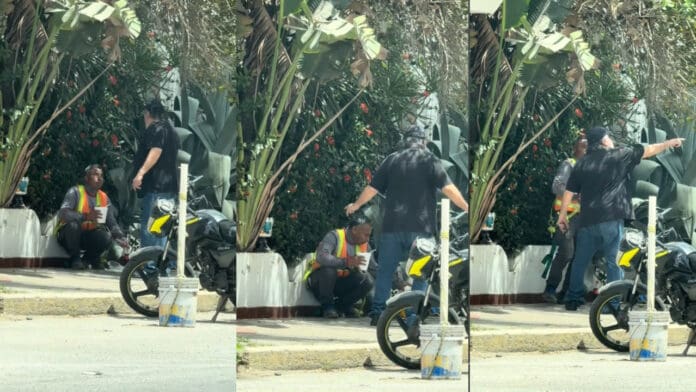 Sujeto de Estados Unidos agrede a un trabajador que comía fuera de su residencia en Sinaloa