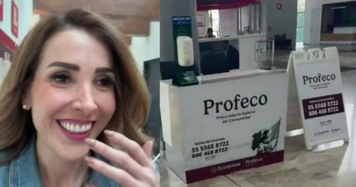 Denuncia Azucena Uresti que perdió vuelo en AIFA y exhibe al titular de la Profeco que la llamó mentirosa.