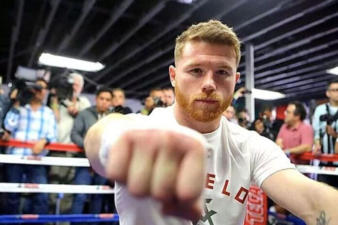 Video: Canelo Álvarez le enseña a boxear a su hija durante entrenamiento en Arabia Saudita