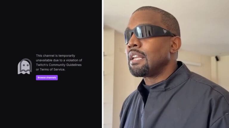Kanye West se une a Twitch y lo expulsan a los siete minutos por hacer un saludo naz1