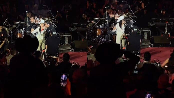 Video: Christian Nodal causa polémica tras besar a una fan durante un concierto