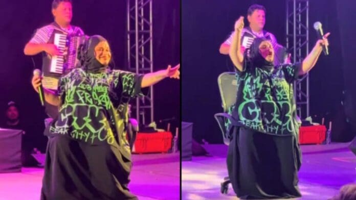 Critican a Amandititita por ofrecer concierto sentada durante la Feria Nacional del Libro de León, en Guanajuato