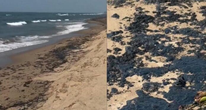 Denuncian grave contaminación en 17 kilómetros de playas en Paraíso, Tabasco; se habría originado por Dos Bocas.
