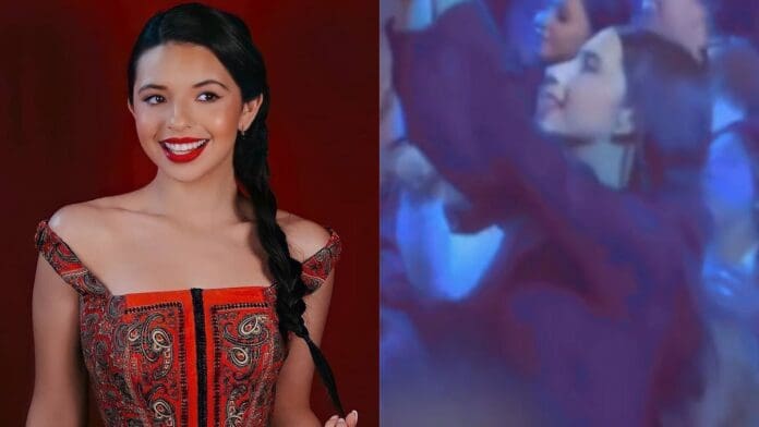 Video: Señor regaña a Ángela Aguilar durante concierto de su esposo Christian Nodal