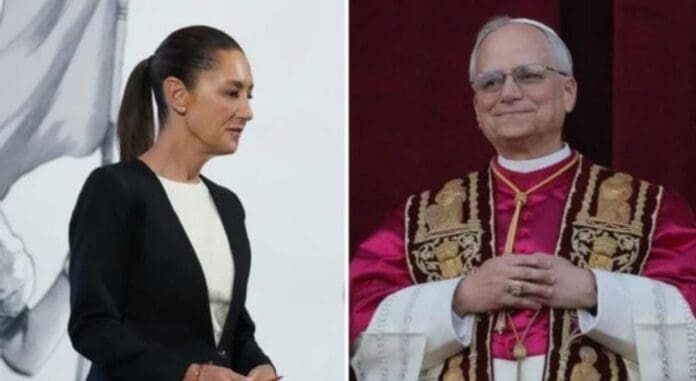 Claudia Sheinbaum se suma a otros líderes del mundo y felicita al nuevo papa León XIV, quien fue nombrado este día.