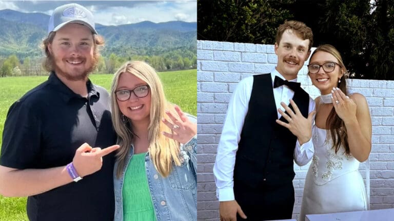 Pareja perdió 45 kilos antes de su boda en Estados Unidos y los invitados casi no los reconocen