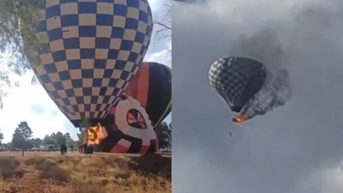 Muere una persona tras incendio de globo aerostático en festival de Zacatecas
