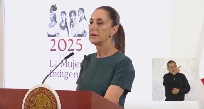 Nos oponemos a que Estados Unidos cobre impuestos a las remesas, dijo Claudia Sheinbaum en su conferencia.