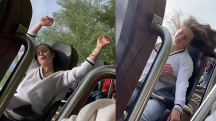 Video: Mujer se desmaya en plena montaña rusa en Italia