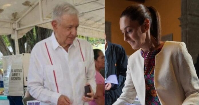 Claudia Sheimbaum vota en Cdmx, AMLO reapareció y sufragó en Chiapas; hay poca participación en elección judicial.