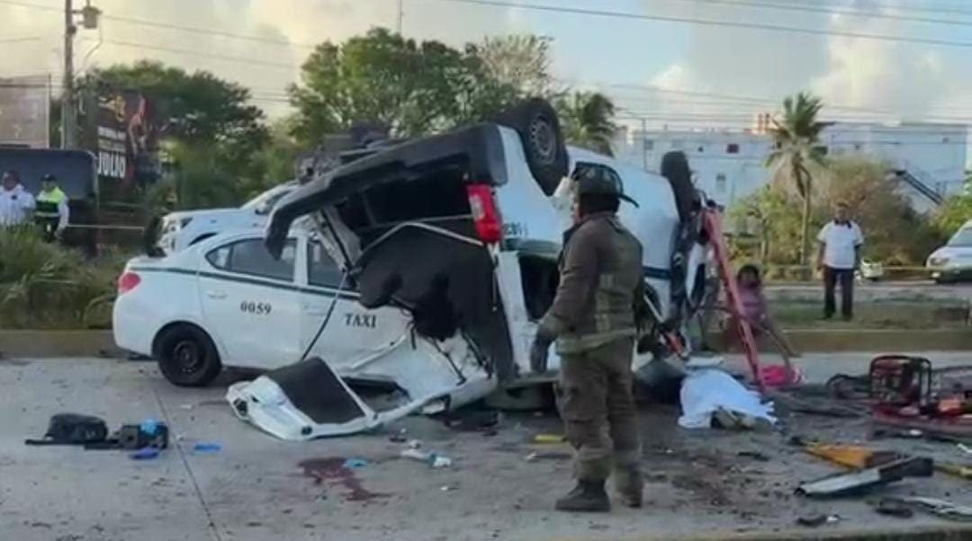 Video: Fuerte accidente deja cuatro muertos y 10 lesionados en Cancún
