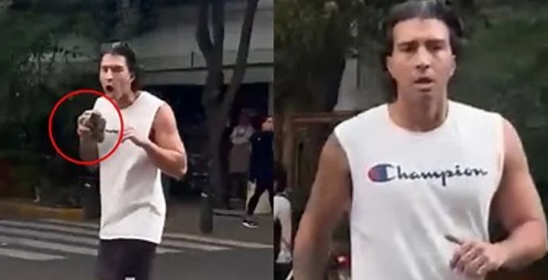 Extranjero amenaza a transeúntes con una piedra porque no lo dejan hacer ejercicio en Cdmx