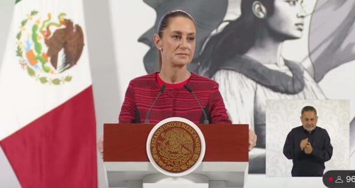 Pide la mandataria federal Claudia Sheinbaum manifestarse en paz tras suspensión de visa a integrante de Morena.