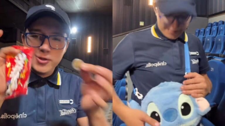 Video: Trabajador de Cinépolis muestra todo lo que se encuentra en una sala cuando hace limpieza