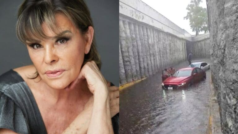 Video: Actriz Ofelia Cano se queda varada en la avenida por intensas lluvias en Guadalajara, Jalisco
