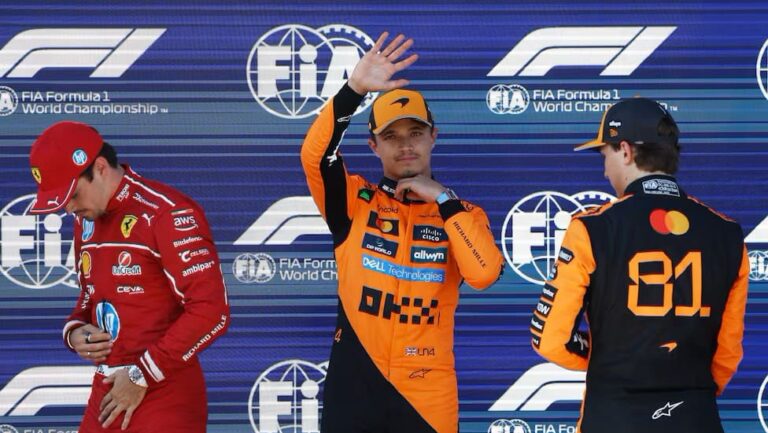 Video: Lando Norris se lleva la pole del GP de Austria; escoltado por Charles Leclerc y Oscar Piastri