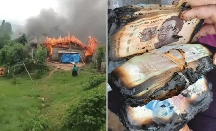 Abuelitos pierden su casa y 100 mil pesos ahorrados tras incendio en Chiapas