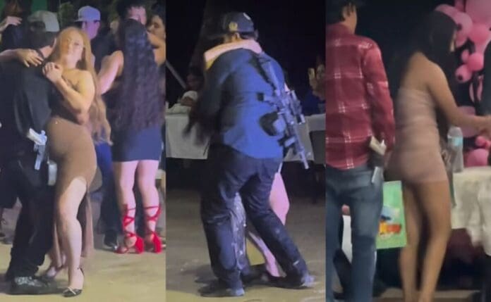 Un video que circula en redes sociales muestra a varios hombres armados asistiendo a una ceremonia de graduación en el municipio de Tamazula, Durango.