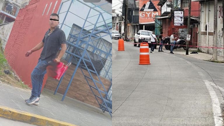 Detienen a un sujeto que paseaba con la cabeza de su amigo dentro de una bolsa en Coatepec, Veracruz