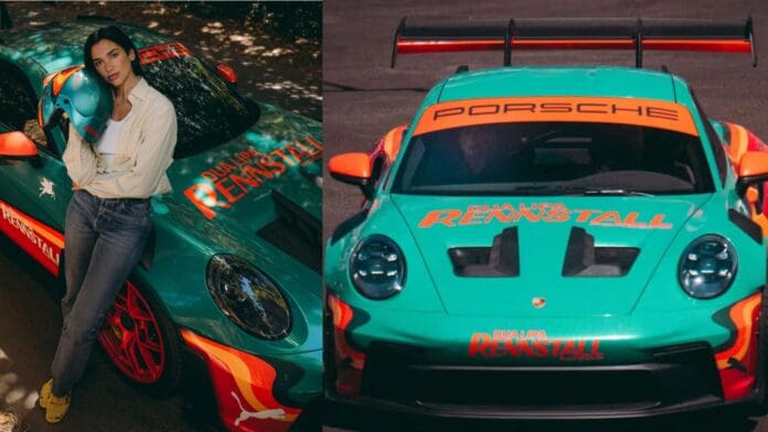 Subastarán Porshe diseñado por Dua Lipa y que participó en el Festival de la Velocidad en Inglaterra