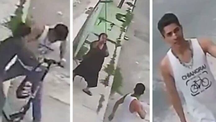 Video: Abuelita enfrenta a ladrón con un jalador para salvar a su nieto del robo de su scooter en Edomex