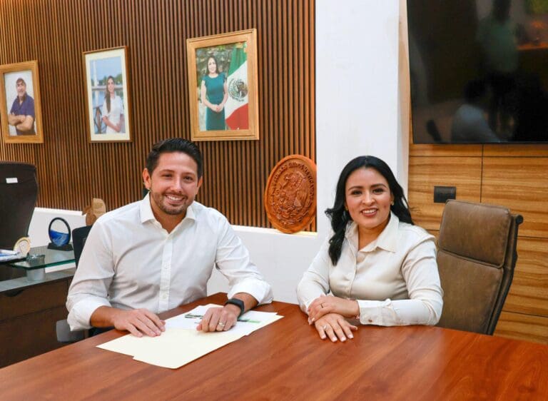 Renán Sánchez Tajonar y la presidenta Blanca Merari refuerzan la unidad verde en favor de Puerto Morelos