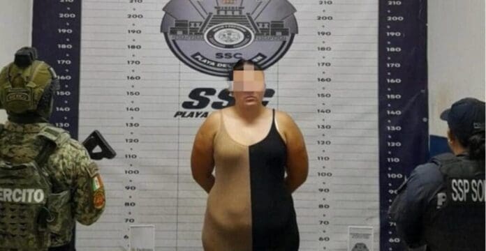 Fue detenida una mujer con cannabis en Playa del Carmen. Quiso huir al ver a los policías. También aseguraron un celular y un vehículo.