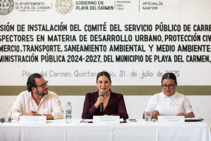 Instala Estefanía Mercado el Comité del Servicio Público de Carrera para Inspectores en Playa del Carmen