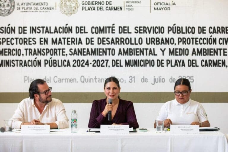 Instala Estefanía Mercado el Comité del Servicio Público de Carrera para Inspectores en Playa del Carmen