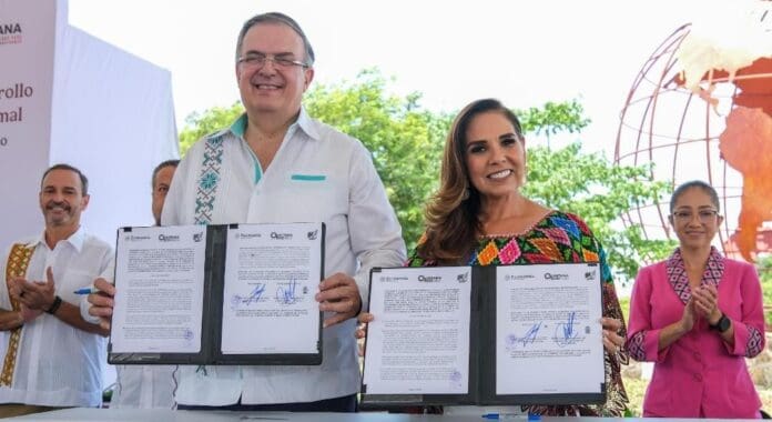 Firman Mara Lezama y Marcelo Ebrard el primer Polo de Desarrollo Económico para el Bienestar en Chetumal, Q. Roo.