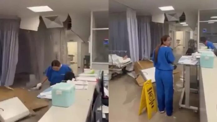 Video: Se desploma techo del Hospital de Alta Especialidad de Ixtapaluca, Edomex
