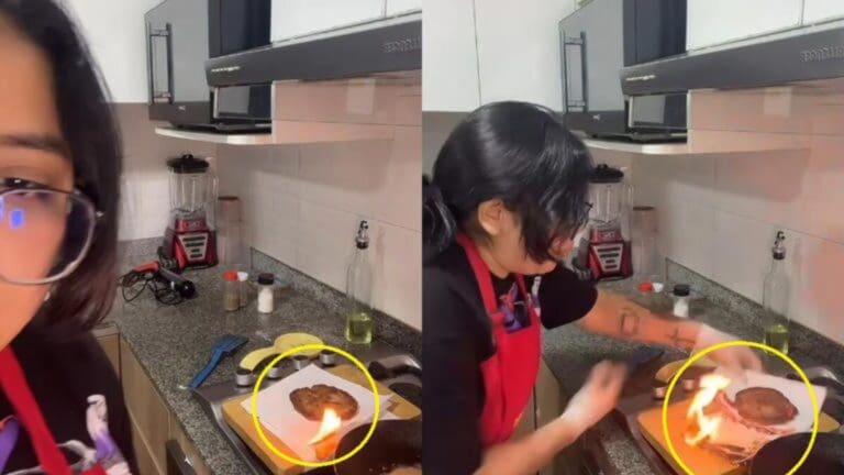 Video: Mujer casi incendia su cocina mientras transmitía en vivo en Perú