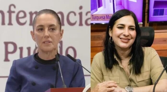 La presidenta Claudia Sheinbaum apoya a Estefanía Mercado para aumentar predial a hoteleros en Playa del Carmen.