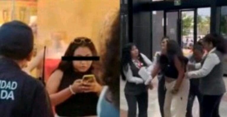 Captan a mujer que quiso robarse varios perfumes en Plaza Las Américas de Cancún. Al final fue detenida por las autoridades.