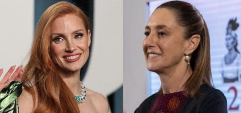Actriz Jessica Chastain dice que Claudia Sheinbaum es "muy inteligente y una inspiración para las mujeres".