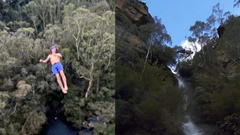 Video: Hombre se fractura la columna tras realizar un clavado desde 42 metros de altura en Estados Unidos