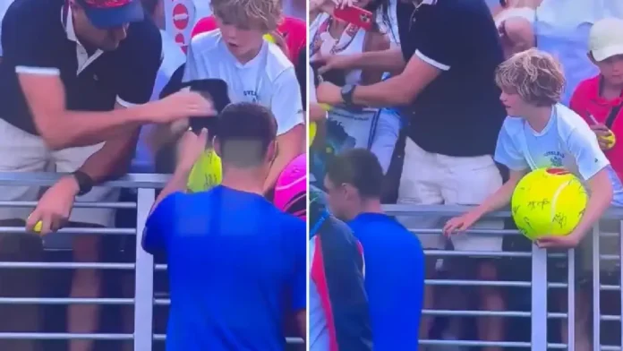 Tenista regala su gorra a un niño y otro fanático se la roba en Estados Unidos