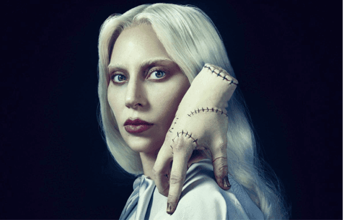 Revelan imagen de Lady Gaga como 'Rosaline Rotwood', su personaje en la serie Merlina