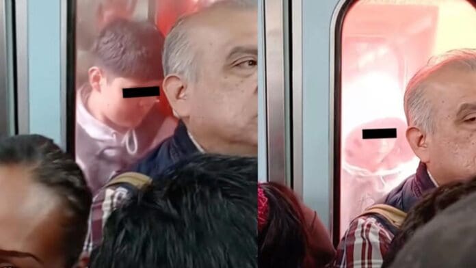 Video: Joven es captado viajando entre los vagones del metro en CDMX