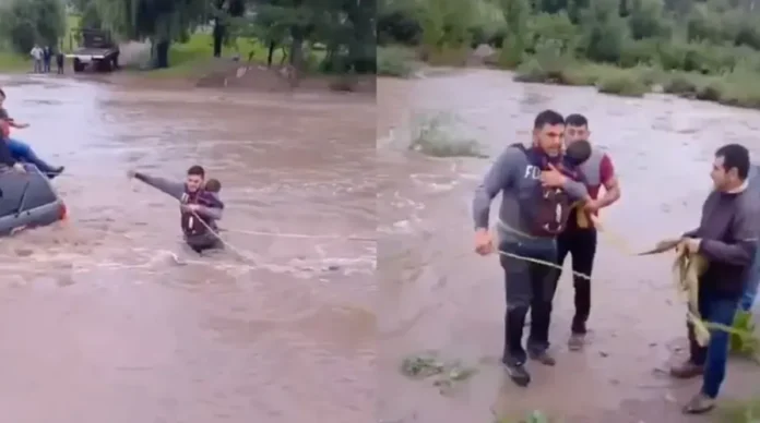 Rescatan a seis personas, incluidos cuatro menores arrastradas por un río en Chihuahua