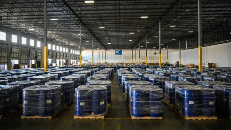 Incauta Estados Unidos 13 mil barriles de químicos para drogas enviados de China a México