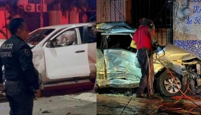 Quedaron prensadas dos personas tras un accidente vehicular en Chetumal. Al final lograron ser rescatadas.