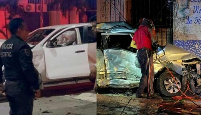 Quedaron prensadas dos personas tras un accidente vehicular en Chetumal. Al final lograron ser rescatadas.