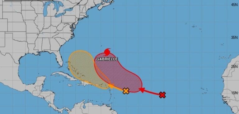 Huracán "Gabrielle" ya es categoría 3; por el momento se ubica a 2 mil 675 km de las costas de Quintana Roo.
