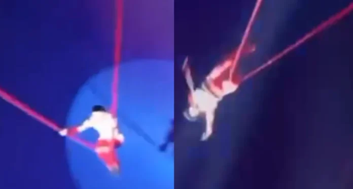 Acróbata cae de 20 metros durante función de circo en Hidalgo