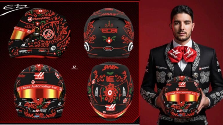 Fan del piloto Esteban Ocon le diseña un casco con motivo del GP de México y éste le responde