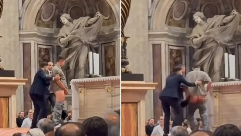 Sujeto orina en un altar durante misa en el Vaticano