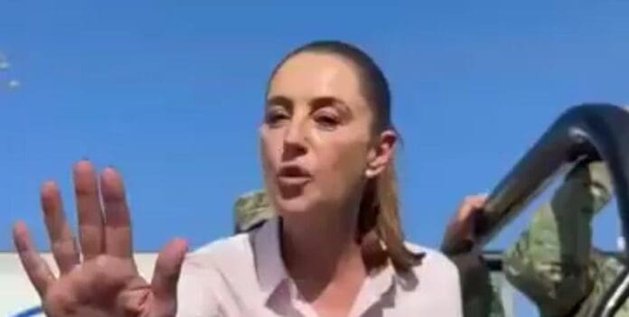 Acude Claudia Sheinbaum Pardo a zonas afectadas en Veracruz, Puebla e Hidalgo; recibe reclamos de la gente.