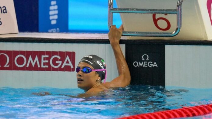 Video: Mexicana Miranda Grana logra histórica medalla de bronce en la Copa del Mundo de Natación 2025